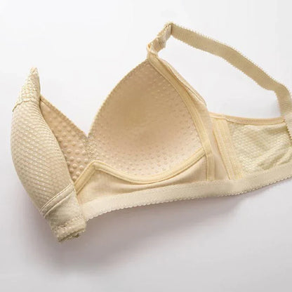 2025 WOMEN BACK BUCKLE COTTON BRAS WIRE FREE PLUS SIZE SHOULDER STRAPS BRASIERES COMFORT