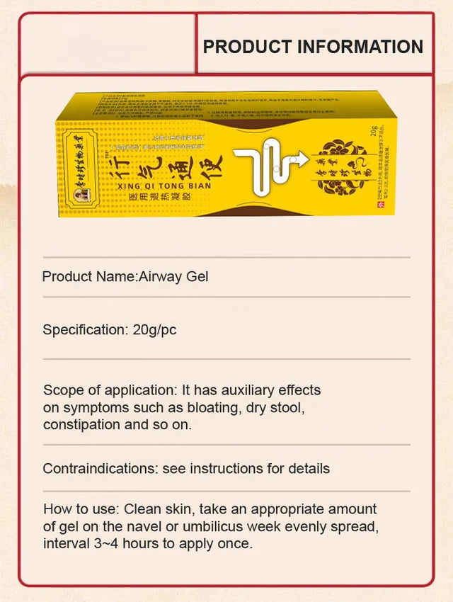 🔥[Gastrointestinal problems cured with a single touch]🔥 Medical antipyretic gel for promoting qi circu