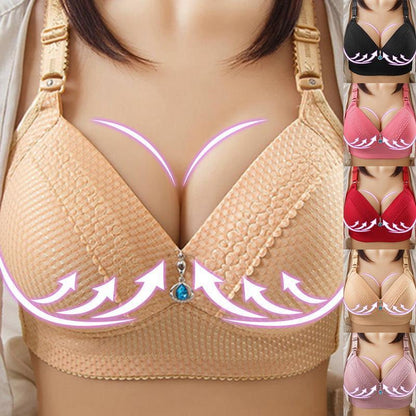 2025 WOMEN BACK BUCKLE COTTON BRAS WIRE FREE PLUS SIZE SHOULDER STRAPS BRASIERES COMFORT