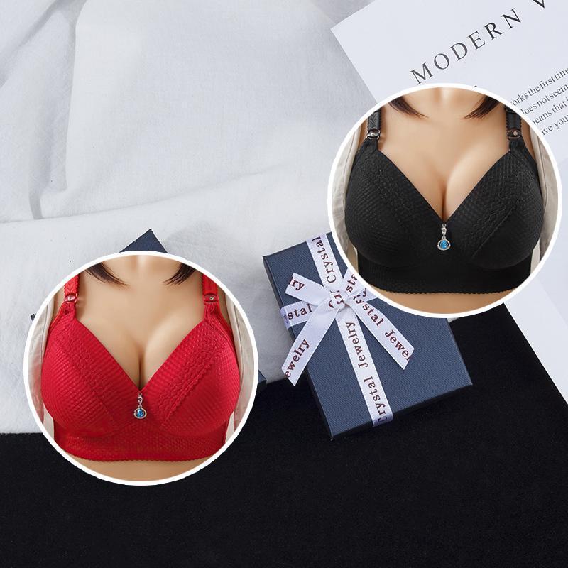 2025 WOMEN BACK BUCKLE COTTON BRAS WIRE FREE PLUS SIZE SHOULDER STRAPS BRASIERES COMFORT