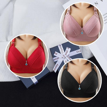 2025 WOMEN BACK BUCKLE COTTON BRAS WIRE FREE PLUS SIZE SHOULDER STRAPS BRASIERES COMFORT