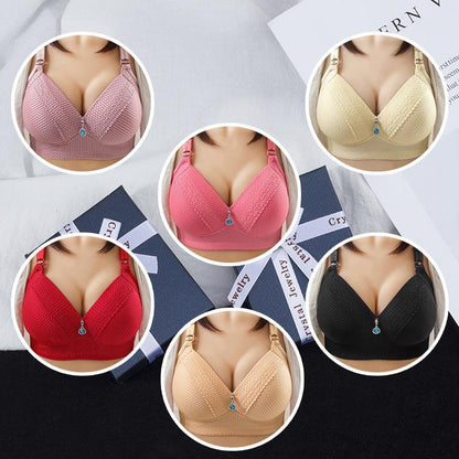 2025 WOMEN BACK BUCKLE COTTON BRAS WIRE FREE PLUS SIZE SHOULDER STRAPS BRASIERES COMFORT