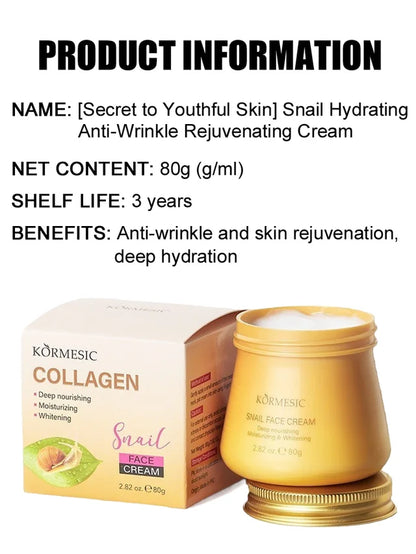 🔥Buy 1 Get 1 Free🔥Snail Hydrating Anti-Wrinkle and Rejuvenating Cream
