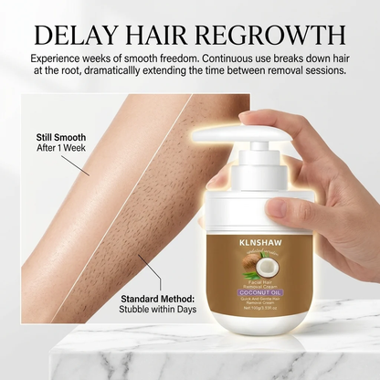 🥥 Painless hair removal, gently inhibits hair growth: Coconut hair removal cream