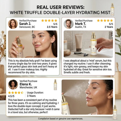 ✨ White Truffle Double-Layer Hydrating MistHE——Korean Glass Skin Starts With One Spray 💧🤍